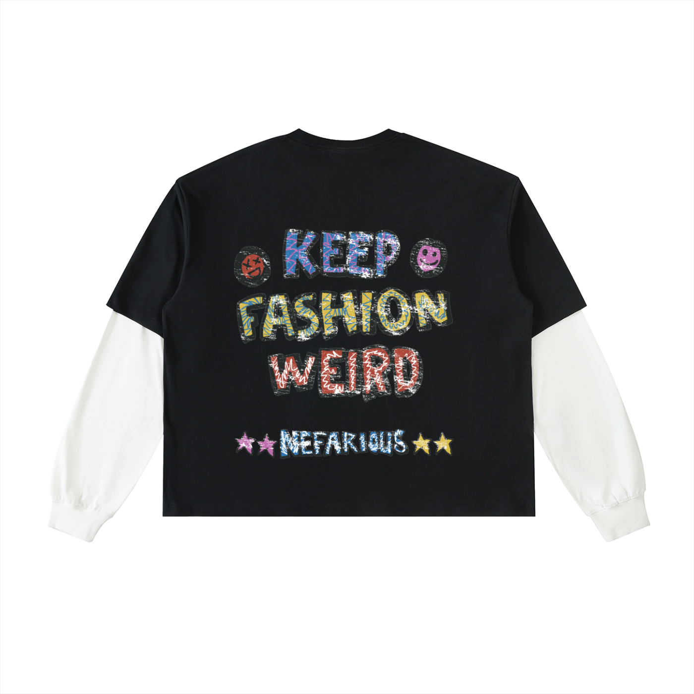 Keep fashion weird double layered tee