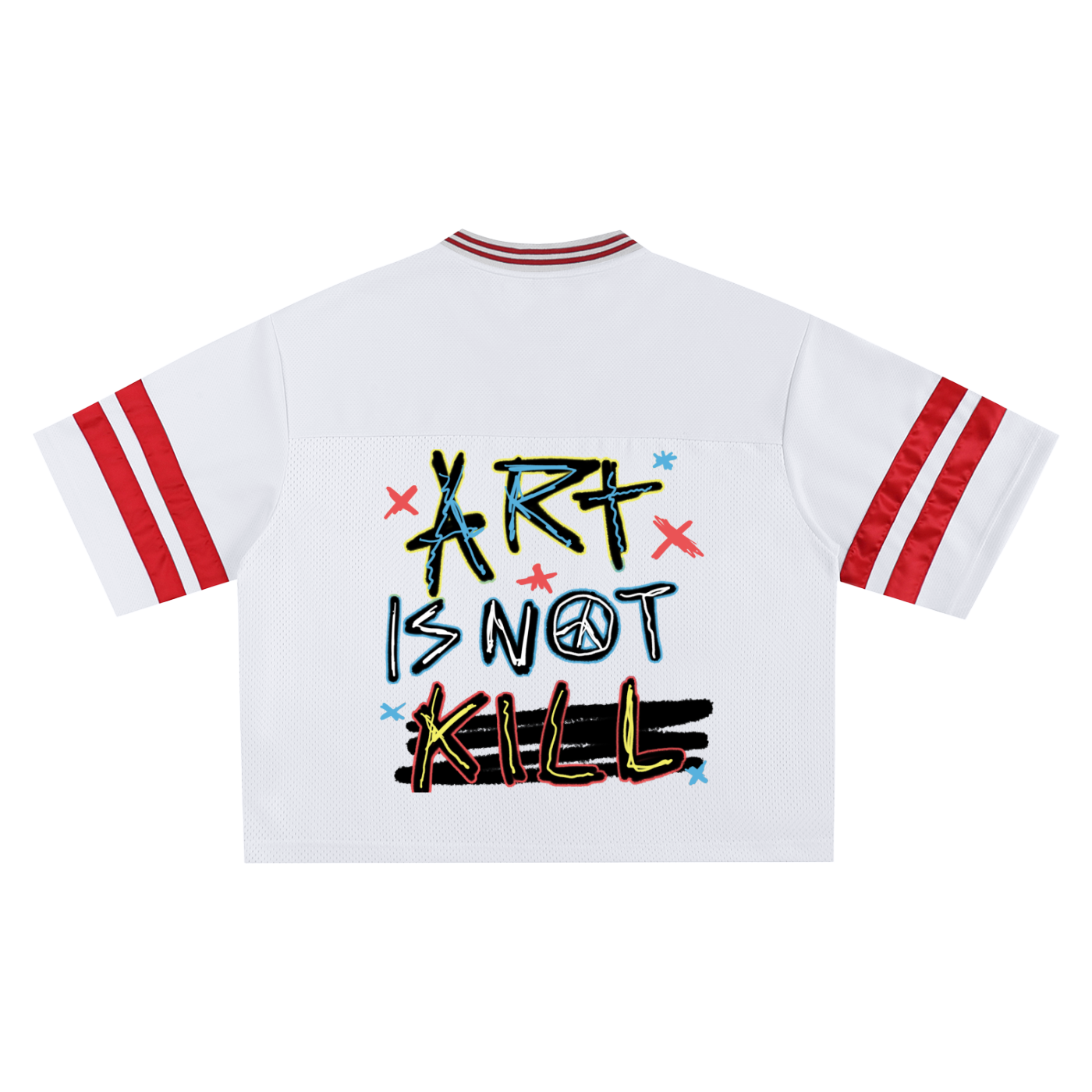 Taped Mesh Boxy T-shirt