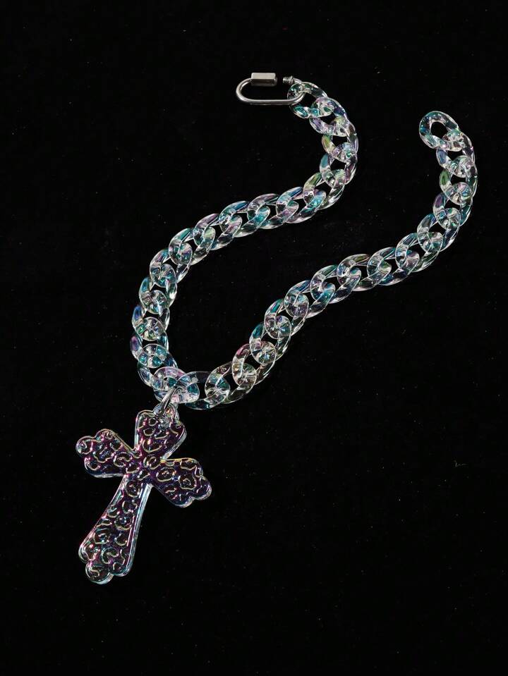 Iridescent Cross Chain Without Jesus