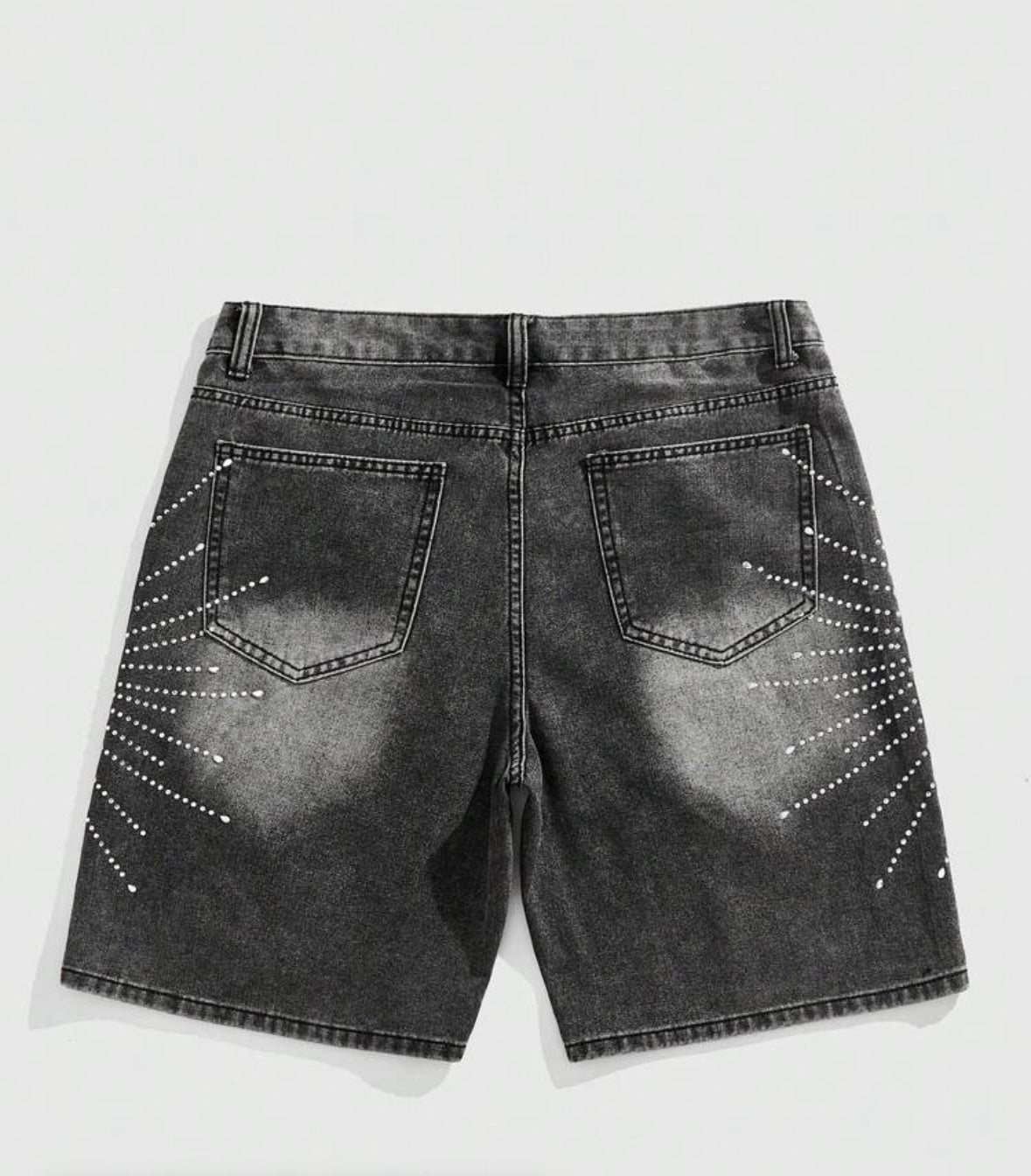 Black Rhinstone Jorts