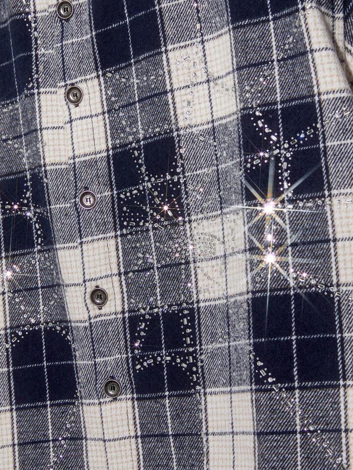 Rhinestone flannel