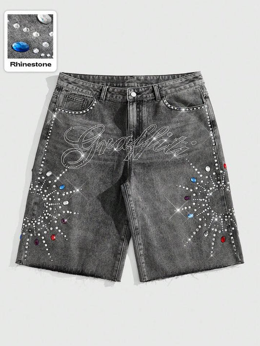 “The 4th” Rhinestone Jorts