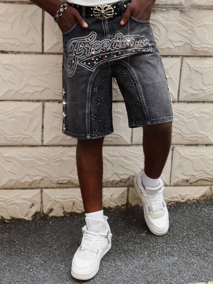 Freedom Rhinestone Jorts