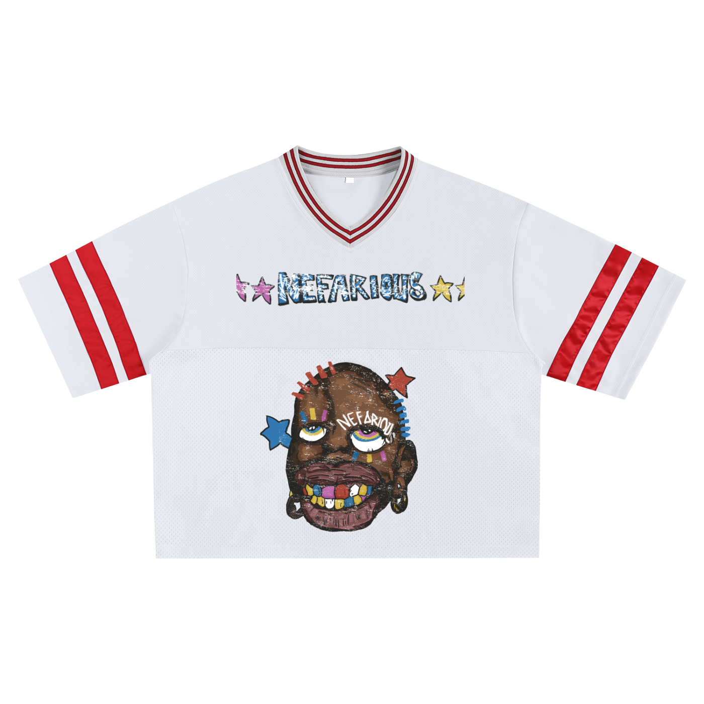 Taped Mesh Boxy T-shirt