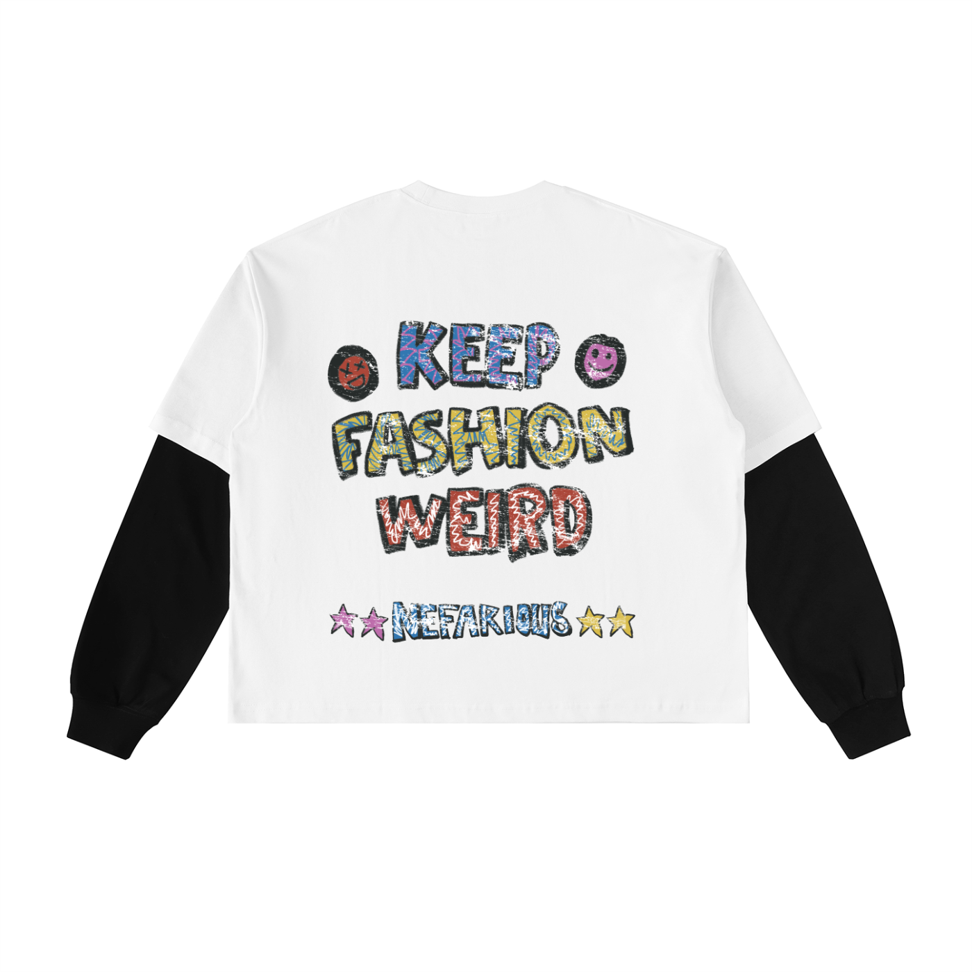 Keep fashion weird double layered tee
