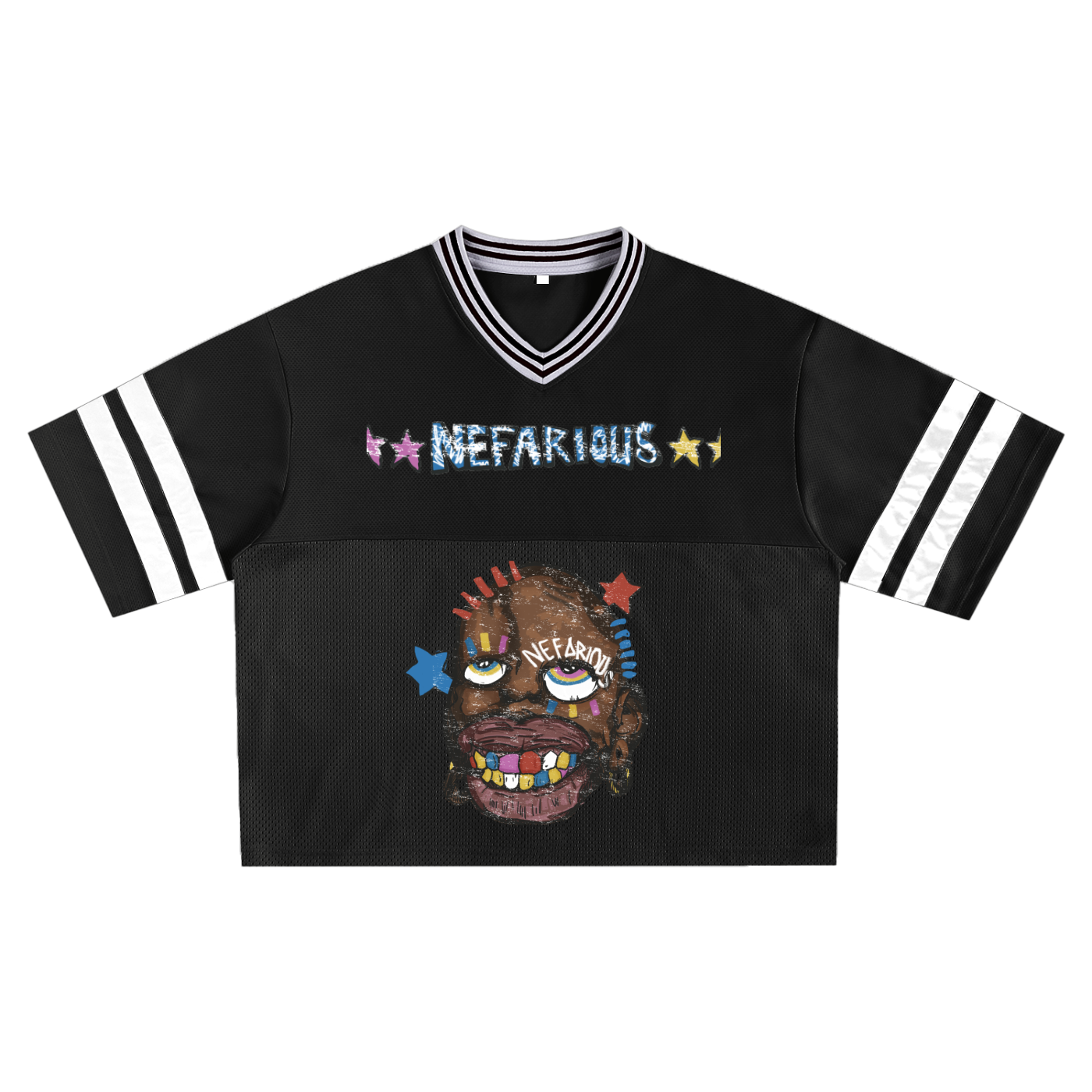 Taped Mesh Boxy T-shirt