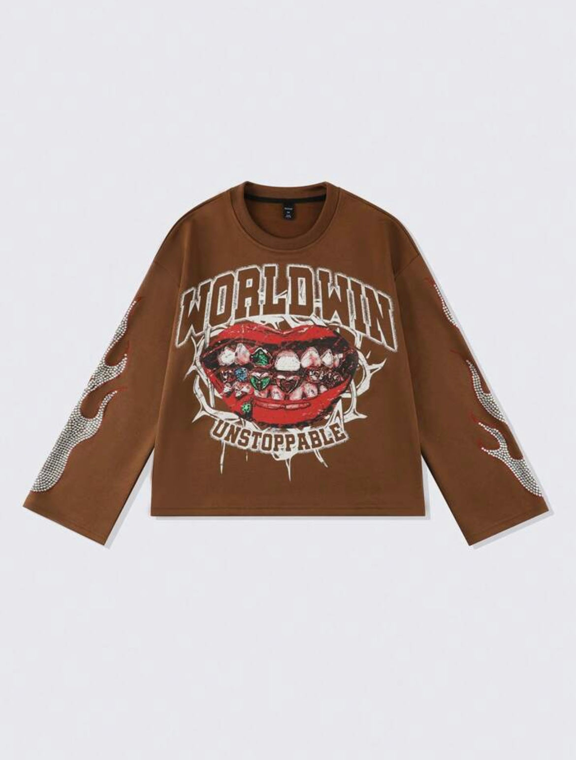 Long Sleeve Rhinestone Tee (Multi color)