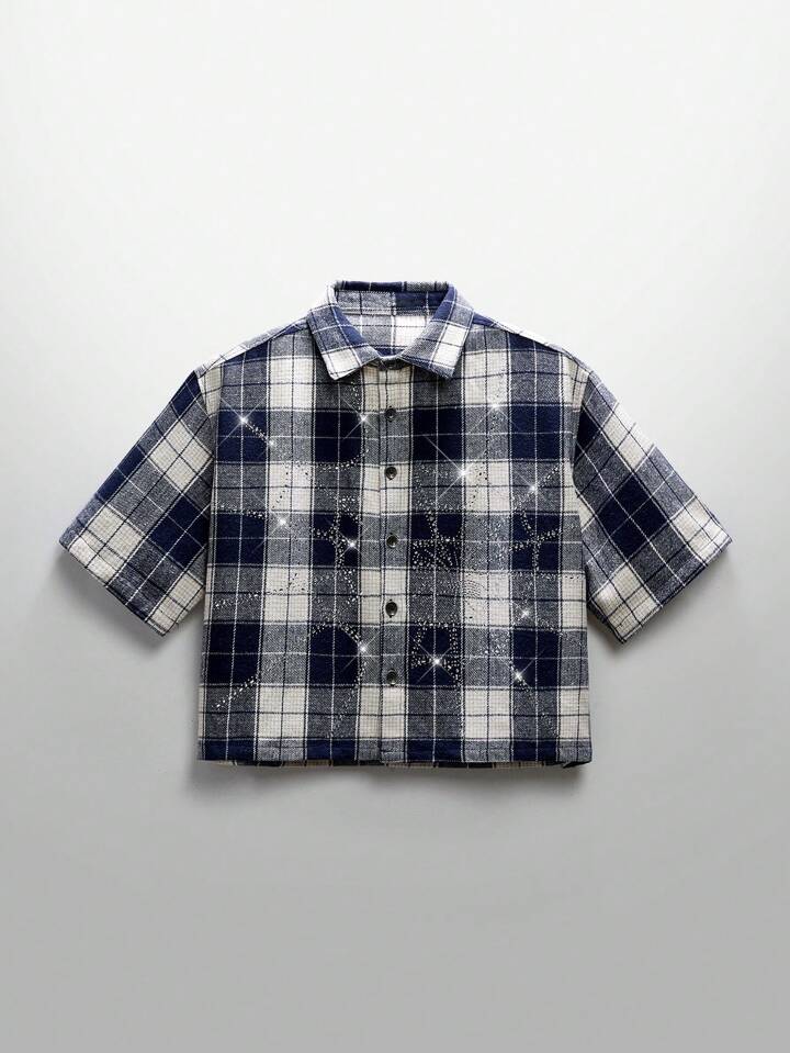 Rhinestone flannel