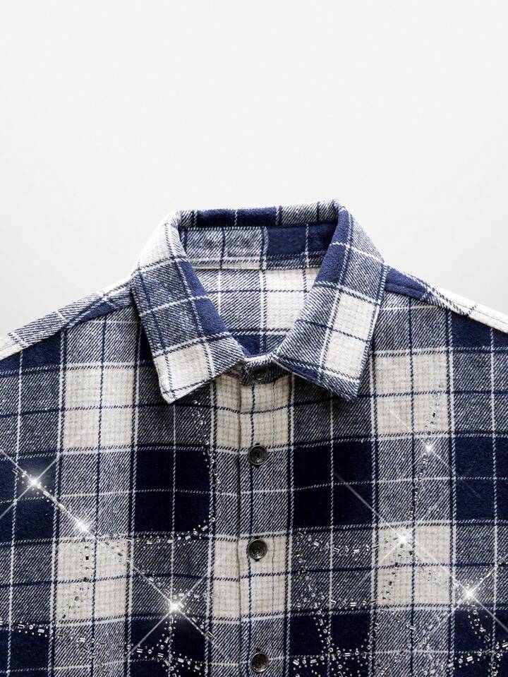 Rhinestone flannel