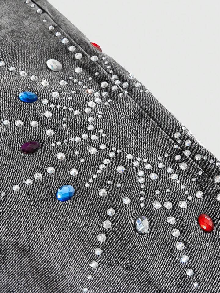 “The 4th” Rhinestone Jorts