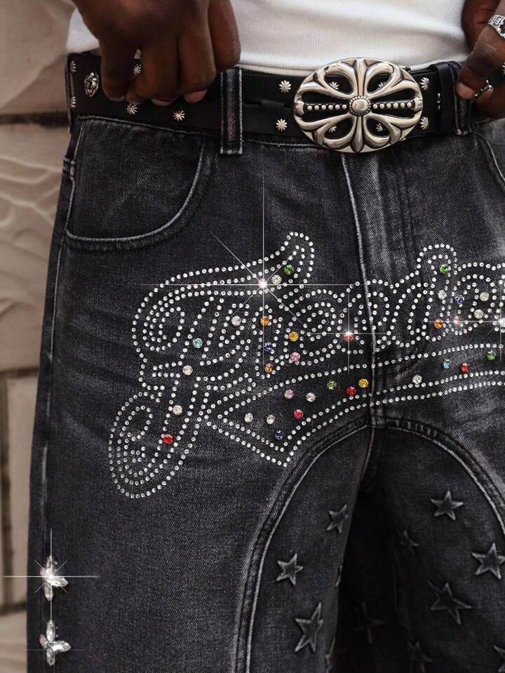 Freedom Rhinestone Jorts