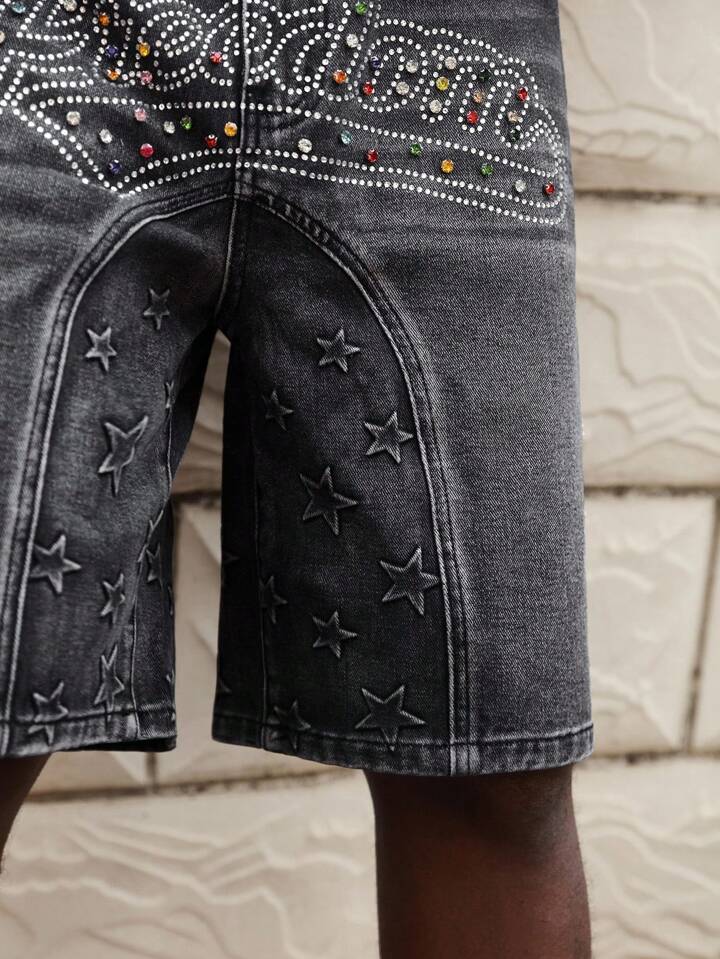 Freedom Rhinestone Jorts