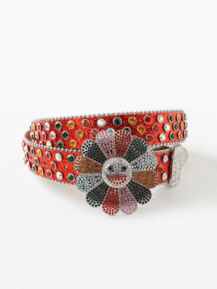 Flower Belt Rhinestone