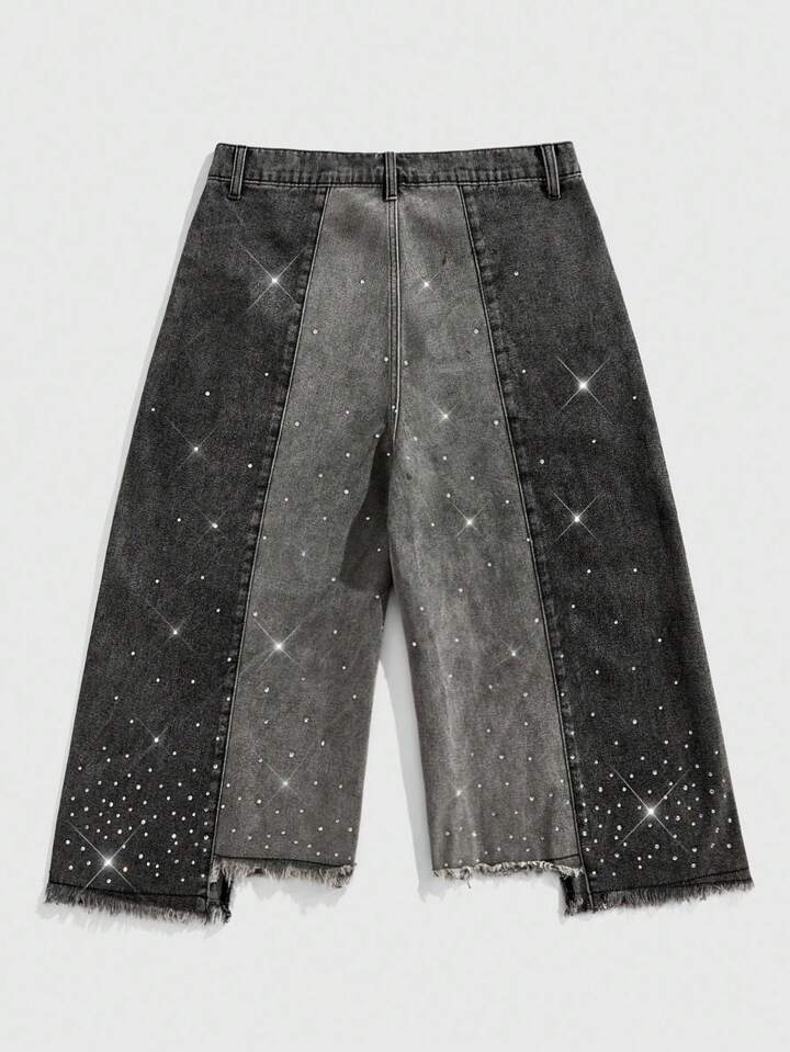 Layered Rhinestone Jorts