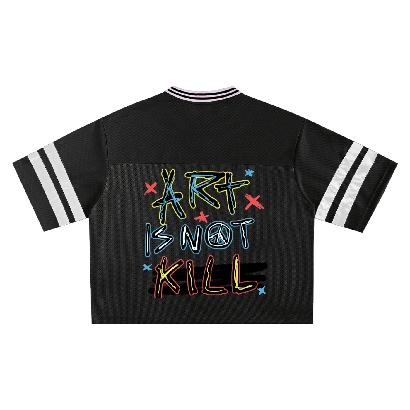 Taped Mesh Boxy T-shirt